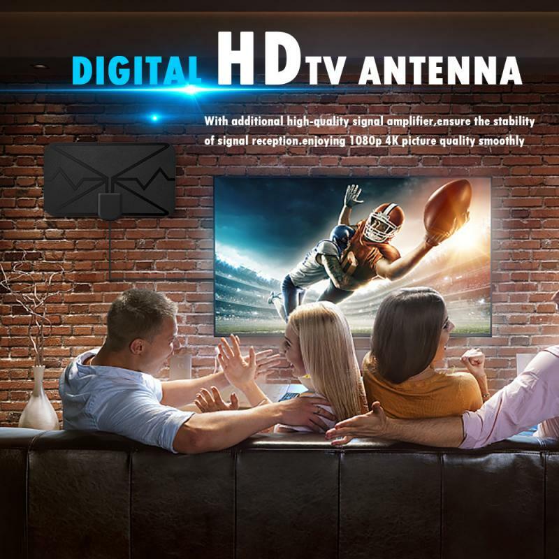 4K Hd 1080p 디지털 안테나 TV 실내 3600 마일 DVB-T2 고화질 스마트 TV 안테나 (앰프 포함) signalTV antenna