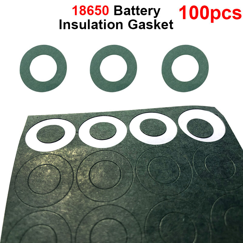 100 stücke 18650 Li-Ion Batterie Isolierung Dichtung Gerste Papier Batterie Pack Zelle hohl Isolierende Elektrode Isoliert Pads
