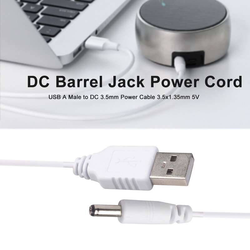 Кабель питания с USB на DC 3,5 мм, 5 В, зарядный кабель, цилиндрический шнур, быстрый разъем для концентратора, USB-вентилятор, лампа, адаптер с круглым отверстием, зарядный кабель