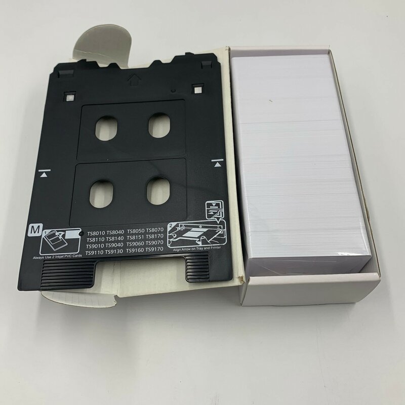 1X PVC bandeja de tarjeta ID de tarjeta de plástico bandeja de impresión para Canon TS8010 TS8040 TS8050 TS8070 TS8110 TS8140 TS8151 TS8170 TS9010 TS9040