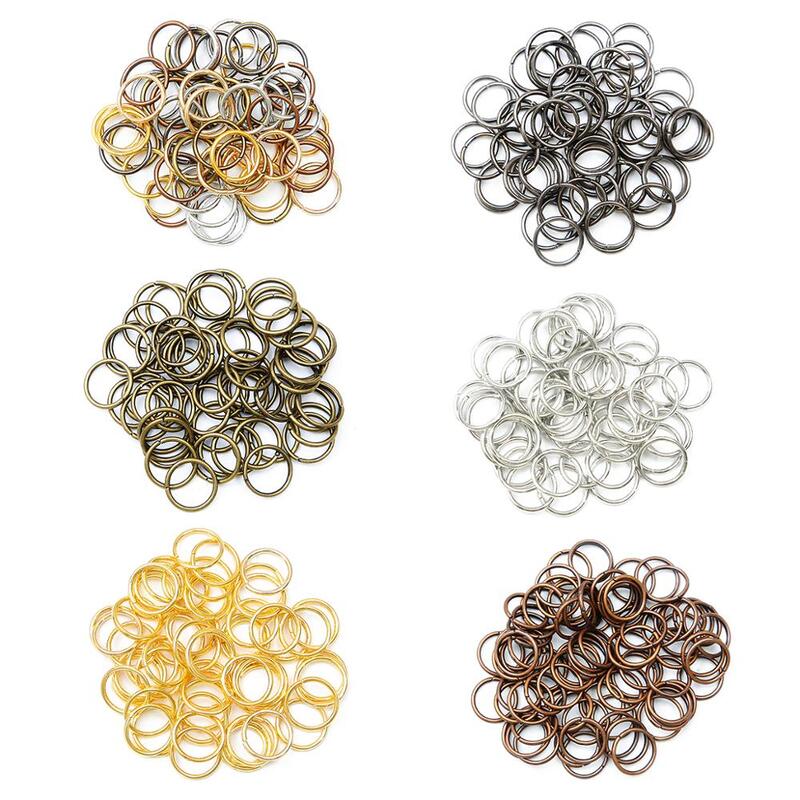 Lote de anillos de salto de 4, 5, 6, 8 y 10mm, conectores de anillos divididos para accesorios de fabricación de joyas Diy, suministros al por mayor, 500 unidades