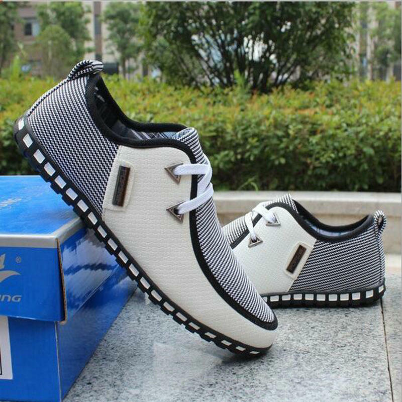 Spring breathable doug men loafers casual shoes increased within flats the British fashion lace up male shoe human 2020