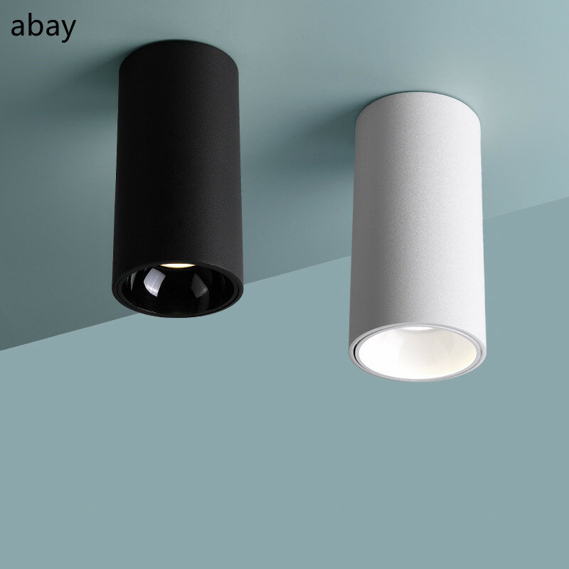 Plafonnier LED cylindrique perforé, éclairage d'intérieur, anti-éblouissement, sans éclairage principal, idéal pour un couloir ou un mur de fond