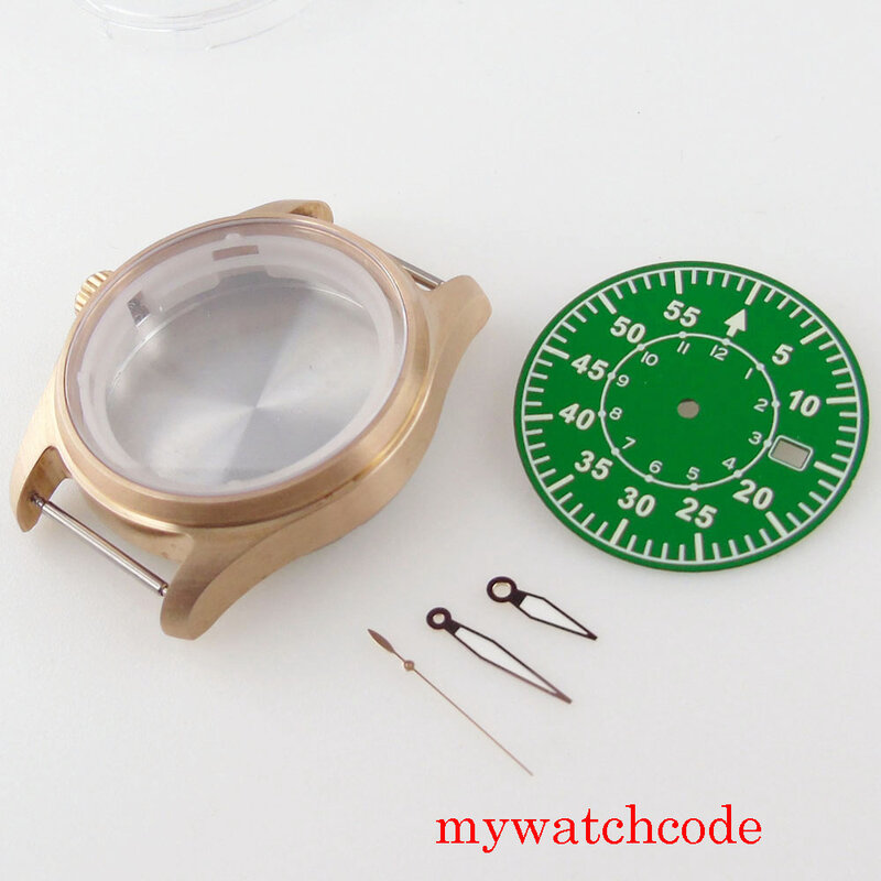 Caja de reloj con movimiento automático, accesorio de cristal de zafiro, resistente al agua hasta 200m, esfera luminosa, piezas de reloj, Cusn8, NH35