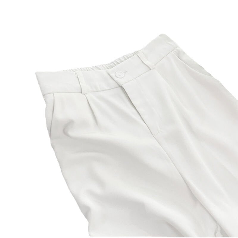 Pantaloni dritti di colore chiaro da donna nuovi pantaloni alla caviglia Slim a vita alta coreani primaverili ed estivi femminili