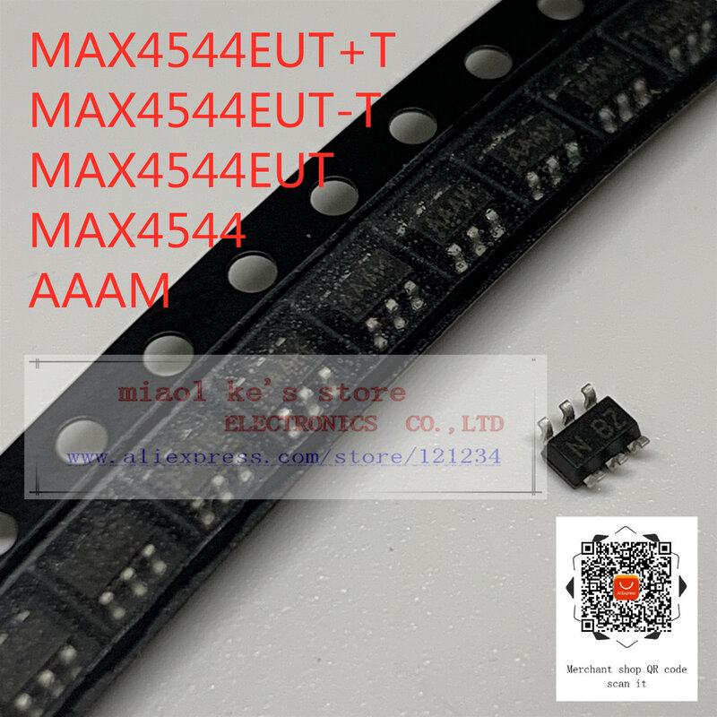[10 piezas] 100% nuevo original: MAX4544EUT + T MAX4544EUT-T MAX4544EUT MAX4544 AAAM - IC interruptor SPDT SOT23-6