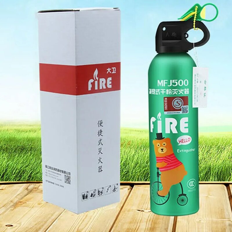 Portable Car Fire Extinguisher With Hook Dry Chemical Fire Extinguisher Safety Flame Fighter Home Office Car