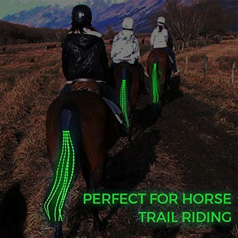 100 سنتيمتر طويل LED ركوب الخيل ذيول الديكور أنابيب مضيئة الخيول ركوب الفروسية السرج نصفي منتجات العناية الحصان