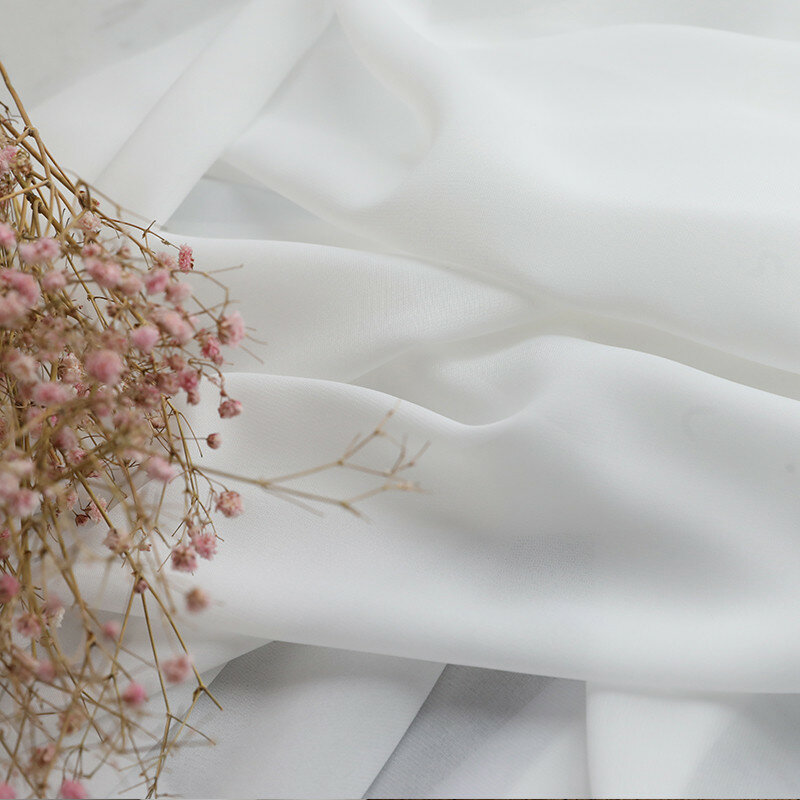 Tirai Tipis Putih Solid Shading 30% Untuk Dekorasi Ruang Tamu Tirai Jendela untuk Dapur Modern Tulle Voile Organza