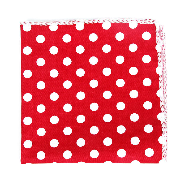 Lenço de algodão pontudo com bolsos, impressão colorida masculina, quadrado de bolso, lenço casual, vermelho, marinho, na moda