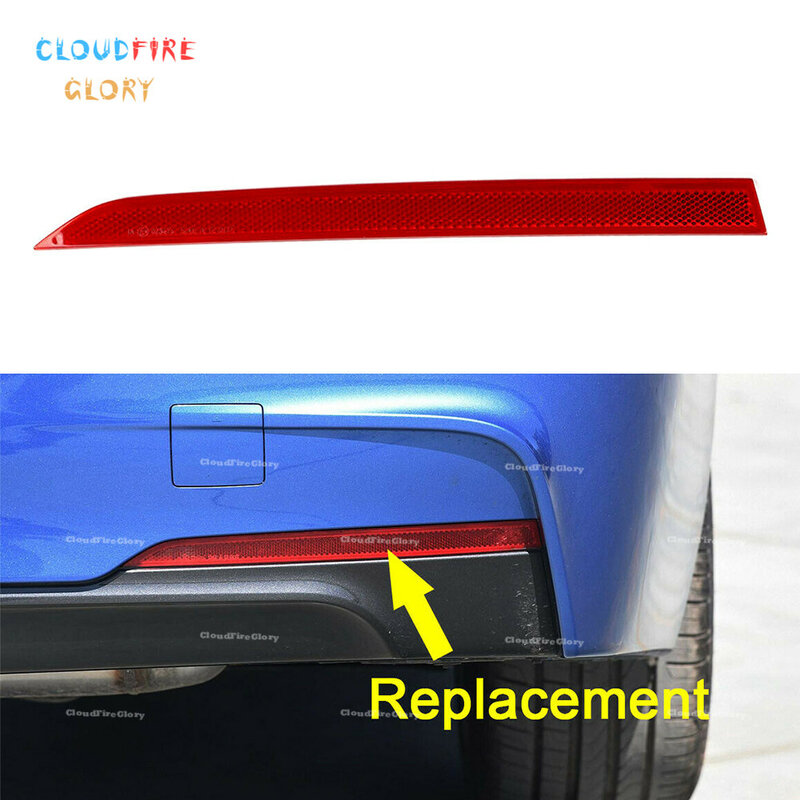 CloudFireGlory Left Or Right Rear Bumper Marker Reflector Red For BMW 3-Series F30 F31 M Sport 328i 335i 2012-