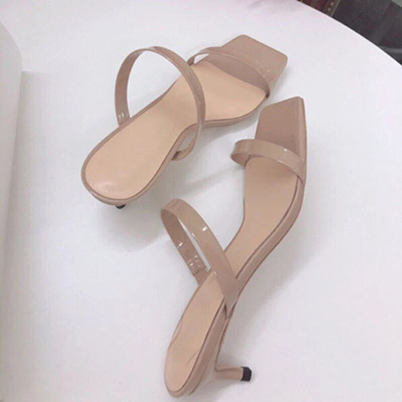 2020 spring and autumn new suede metal head middle heel work shoes pointed thin heel high heels simple single shoes female black
