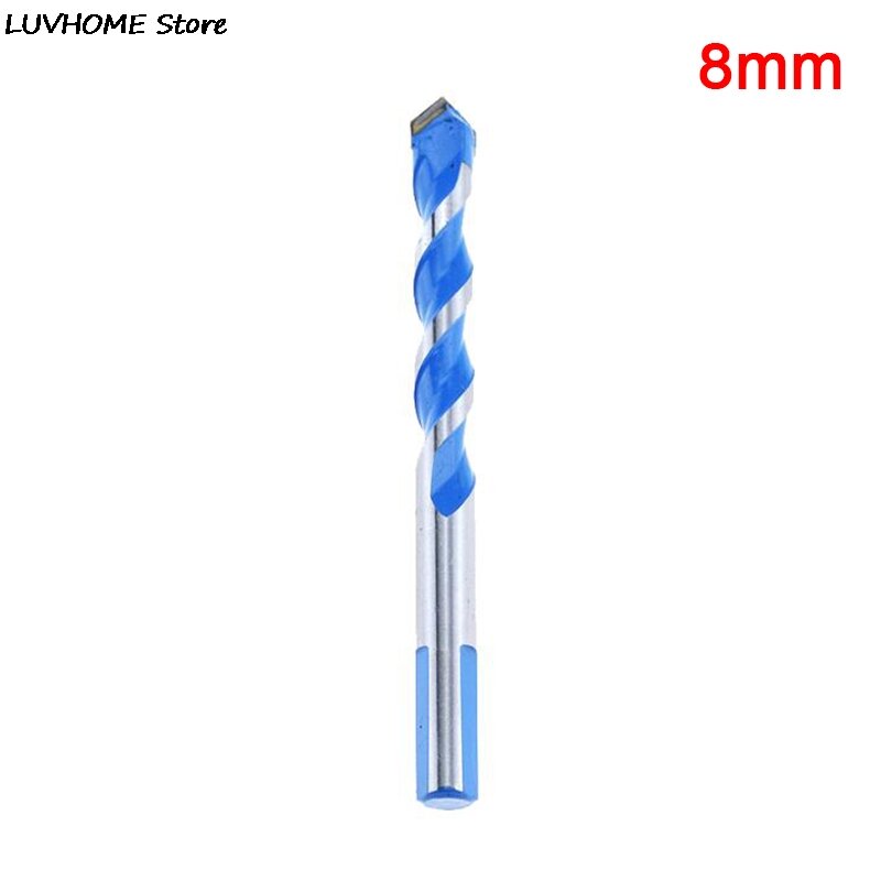 1PCS Blue 3mm To 12mm  Multifunctional Glass Drill Bit Twist Spade Drill Triangle Bits For Ceramic Tile Concrete Glass Marble