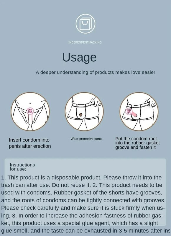 Nuovi pugili protettivi per il sesso maschile affari mutandine pantaloni per la sicurezza del contatto fluido per il corpo maschile pantaloni piatti antivirus per la protezione del pene