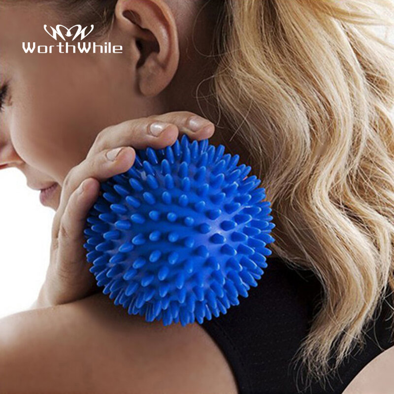 WorthWhile-bolas de Yoga de PVC para ejercicio, pelota deportiva para aliviar el estrés corporal, masajeador de mano, rodillo de pie, entrenamiento en casa