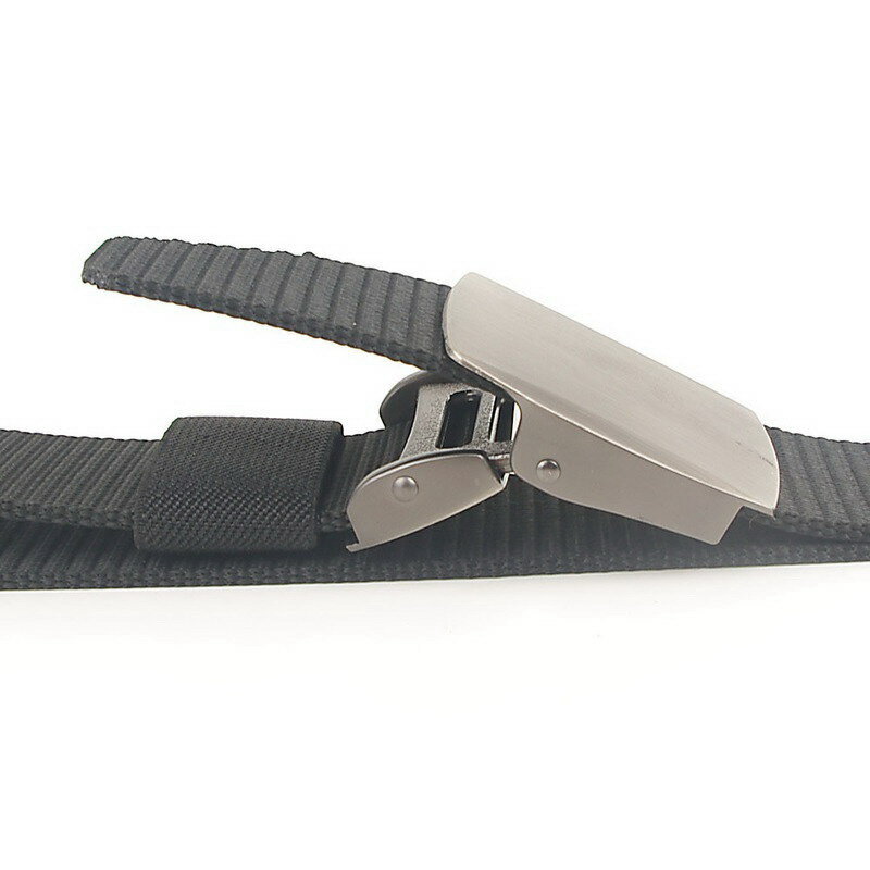 Metel hebilla para cinturones de lona de algodón de 3,8 cm, accesorios de Jeans de ocio concisos plateados, sin correa, Unisex, aleación de Zinc, Cinto
