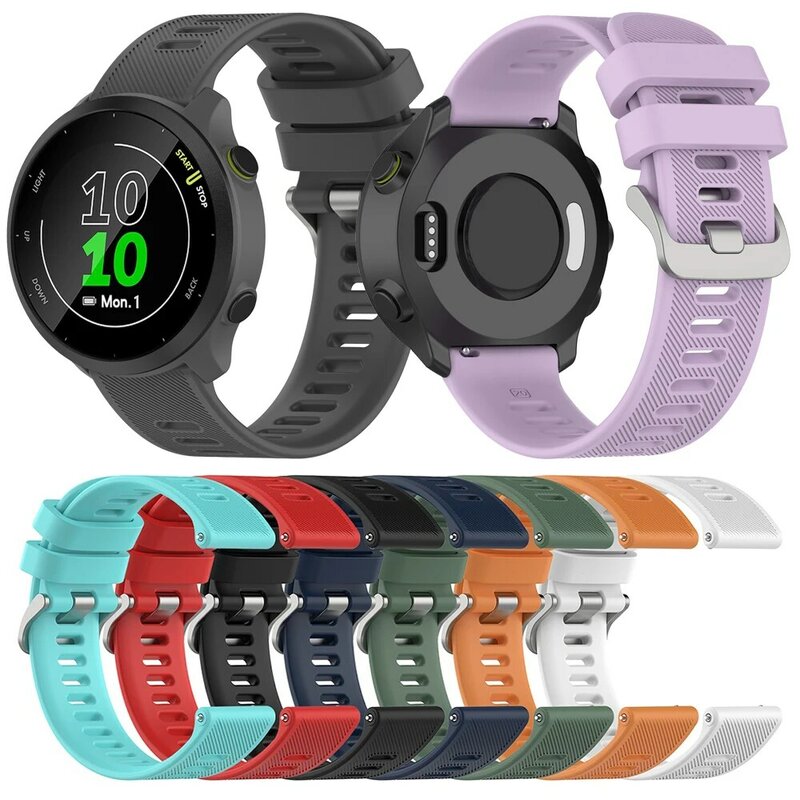 20mm watch Straps for Garmin Forerunner 158 venu sq/venu sport Silicone Wristband For Polar Ignite watchbands For Forerunner 55