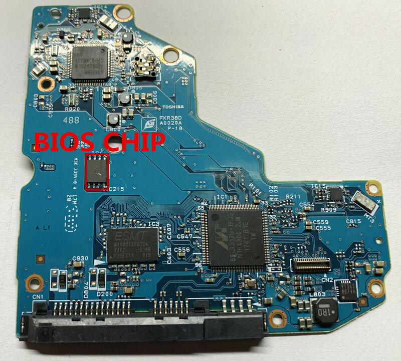 Toshiba  Logic Board / Board Number:  G0020A , 02A0 MG07-SSW / FKR38D A0020A P-18  SATA 3.5