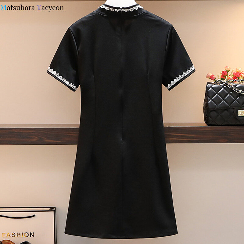Retro sukienka Cheongsam qipao Slim dwuczęściowy garnitur czarna szyfonowa Cheongsam krótki Retro i spodenki ulepszona kobieta Vestidos 2 sztuka zestaw kobiet