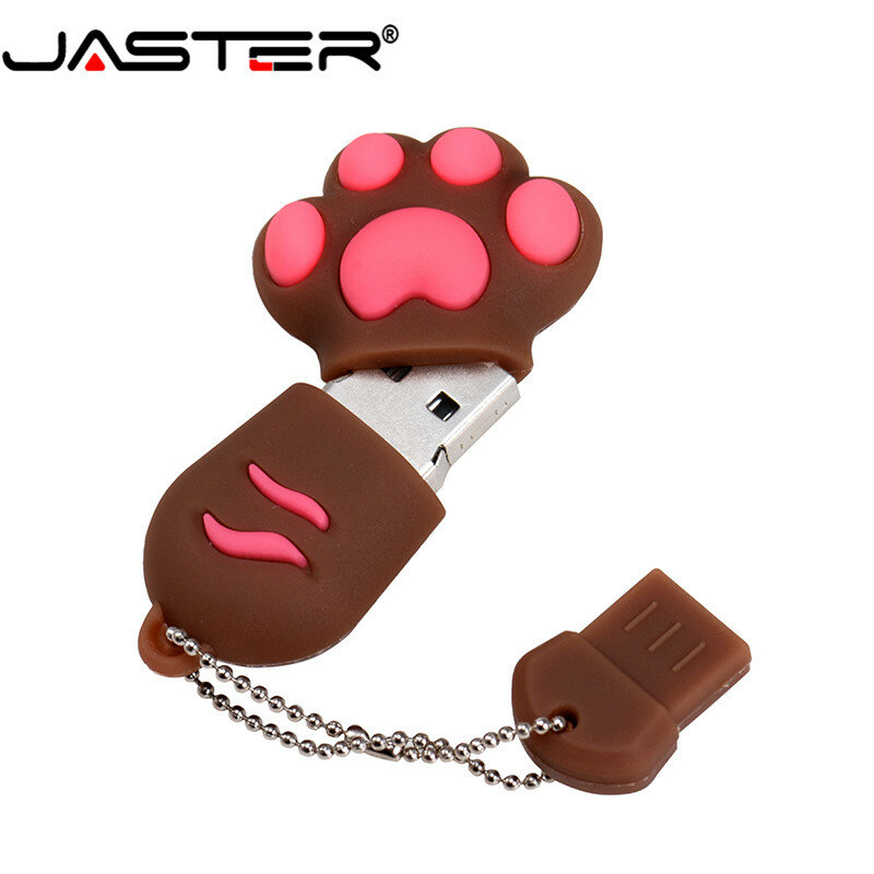 JASTER-Pendrive con forma de pata de gato, unidad Flash USB, 4GB, 8GB, 16GB, 32GB, 64GB, volumen, 2,0