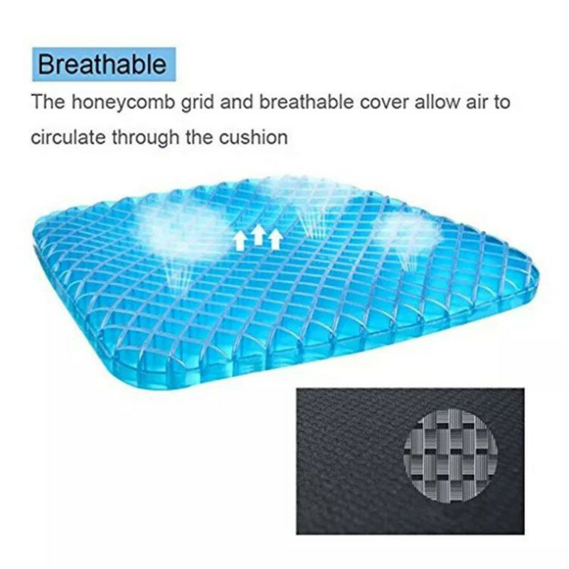 Silikonowe o strukturze plastra miodu Flex 3D pad lodu jaj siedzenia żel poduszki antypoślizgowe miękkie wygodne domu biurowy masaż poduszka na krzesło dywan