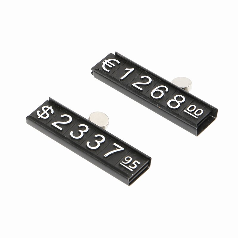 Shelf Mount Magnet Pricing Digital Data Strip Reusable Combined Currency Letter Us Dollar Arabic Numerals Signs Kit Price Cube