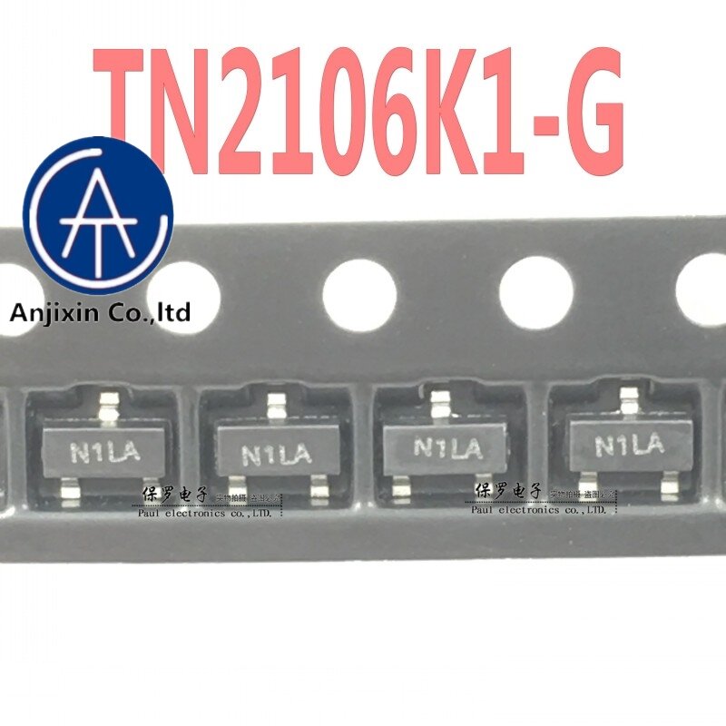 100% de seda N1LA SOT-23, accesorio original y newMOS, TN2106K1-G, TN2106, 10 Uds.