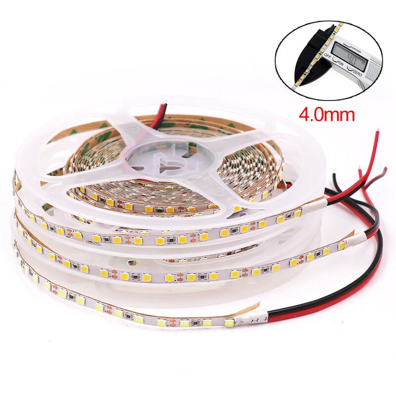 Taśma LED 5M DC12V elastyczna taśma LED SMD2835 120 leds/m wstęga LED 4MM PCB do podświetlenia LED listwa oświetleniowa do dekoracji