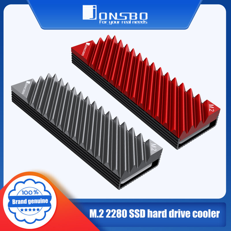 Jonsbo M.2 SSD NVMe radiator M2 2280 półprzewodnikowy dysk twardy radiator aluminiowy uszczelka z silikon termiczny Pad akcesoria PC