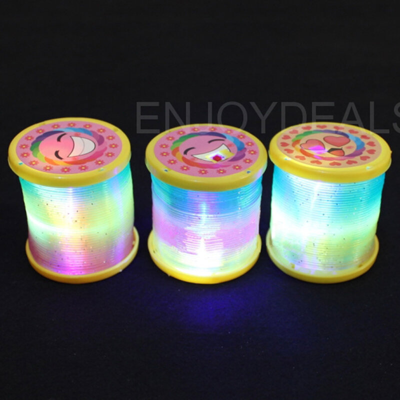 Colorful 3D Magic Rainbow Circle Flashing Spring Circle Glowing Luminous Rainbow Magic Circle Gift for Kids Children Adult
