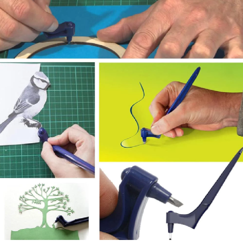 Noże stalowe rękodzieło ze stali nierdzewnej narzędzia tnące z narzędziem do cięcia 360 stopni Gyro Paper-Cutter 3 different wymień nóż do cięcia
