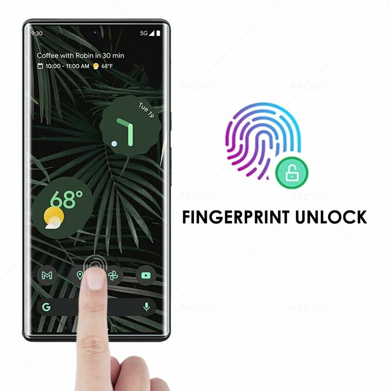 Pixel 6 Pro Screen Protector UV liquid tempered glass full adhesive for Google Pixel 7 Pro 5G Glass film fingerprint unlock