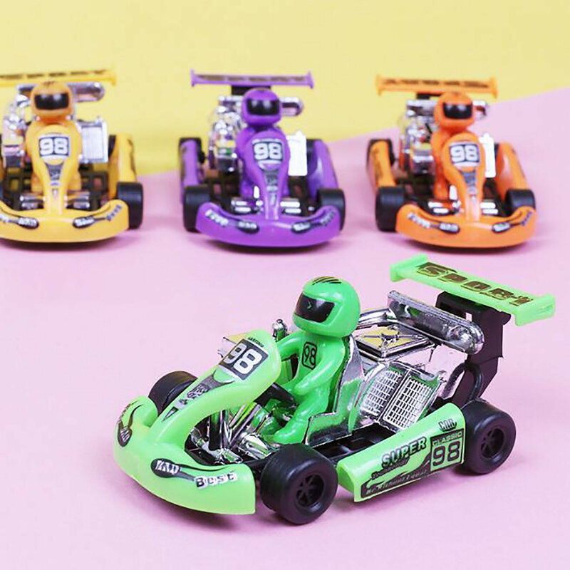 Go-Kart Mini Pull Back Model Kendaraan Game Balap Mobil Mainan Edukasi Anak-anak Mainan Anak-anak Lucu untuk Anak Laki-laki Perempuan Juguete