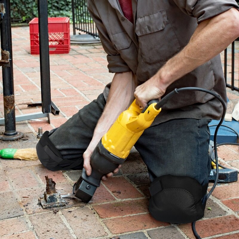 Rodilleras de suelo con acolchado de espuma resistente y estabilizadores de cuero antideslizantes, rodilleras para trabajo, construcción, jardinería