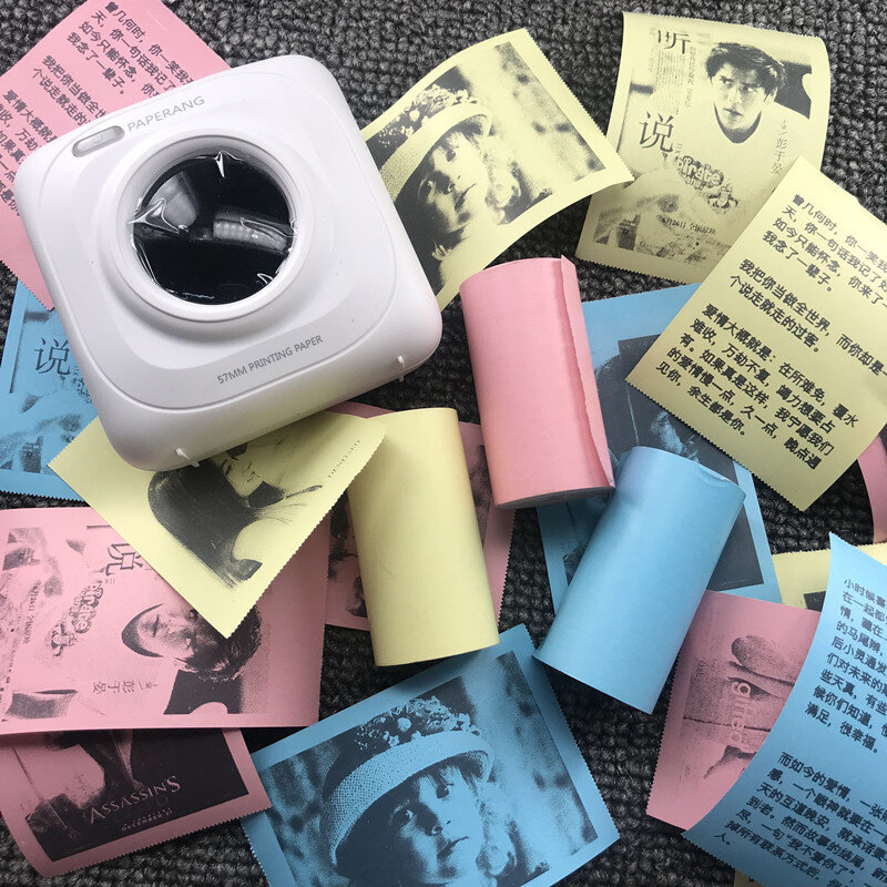 Mini Thermal Printer Paper Photo Pocket 57*30mm Printable Sticker Paper Roll Direct Thermal Paper For Surpermatket