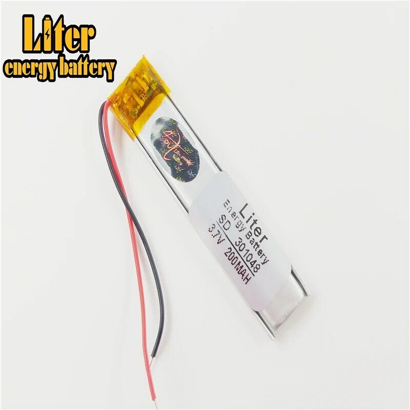 Batería de polímero de litio para tableta de 3,7 V, bolígrafo de lectura de punto de juguete con Bluetooth, grabadora steelmate, 301048, 301050, 200MAH