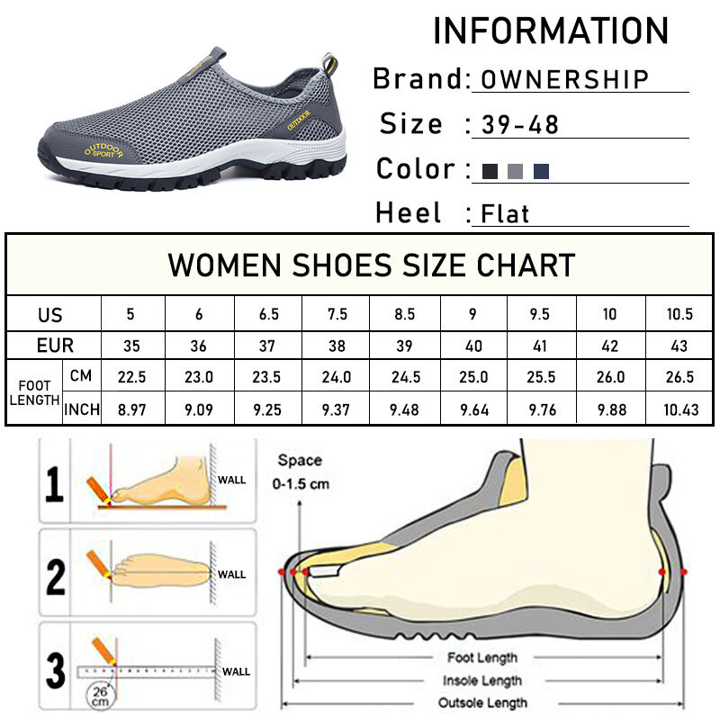 2020 nouveaux hommes été confortable baskets chaussures Slip-on respirant maille chaussures plates formateurs sport décontracté courir mocassins grande taille 39-49