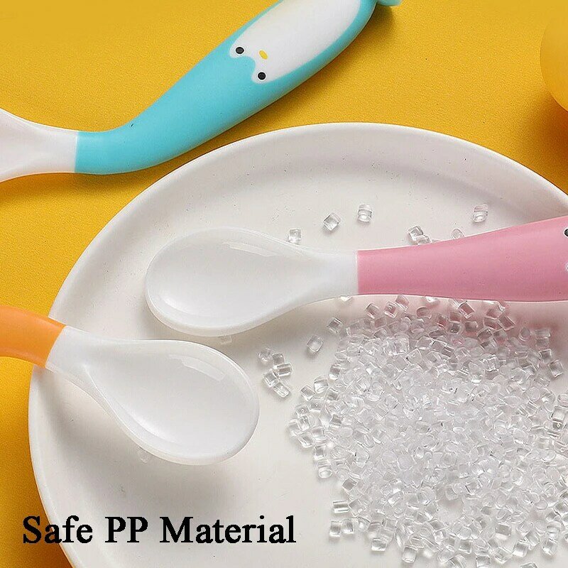 2pcs Silicone Spoon Fork for Baby Utensils Set Auxiliary Food Toddler Learn To Eat Training Bendable Soft Fork Infant Tableware