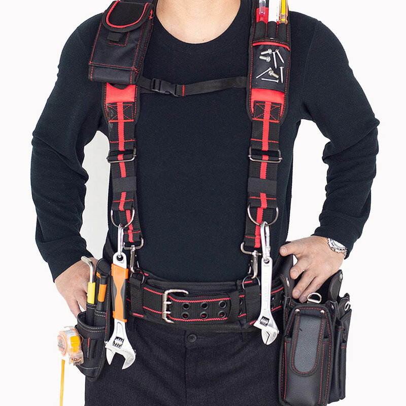 เครื่องมือเข็มขัด Suspenders มัลติฟังก์ชั่สามารถแขวนกระเป๋าเครื่องมือ H-Shaped ปรับแขวนช่างไฟฟ้า Heavy เครื่องมือ Suspenders
