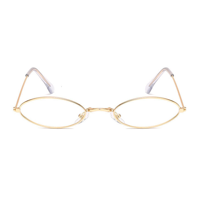 ขนาดเล็กกรอบแว่นตาผู้หญิงผู้ชายแว่นตา Retro สายตาสั้นกรอบโลหะเลนส์ Black Gold GOLD แว่นตา Oculos