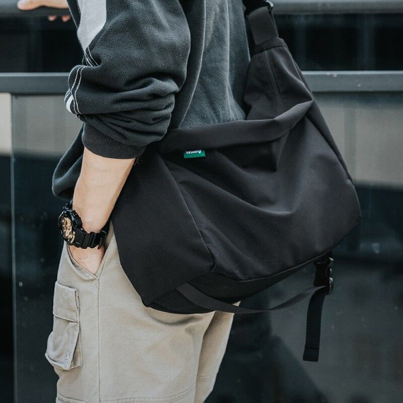Grande borsa a tracolla da uomo borsa a tracolla moda borse di tendenza moda di grande capacità per le donne 2021 borsa a tracolla nera borse da donna