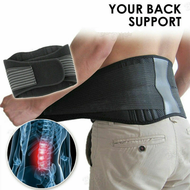 New Posture Corrector Support Magnetic Back Support Brace Belt Lumbar Lower Waist Double Adjustable PainRelief For Men Women