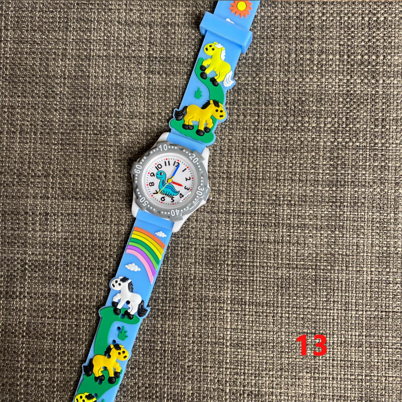 Детские наручные часы, 3D мультяшный тиран, динозавр, светящиеся кварцевые детские спортивные наручные часы для мальчиков и девочек, подарки на день рождения