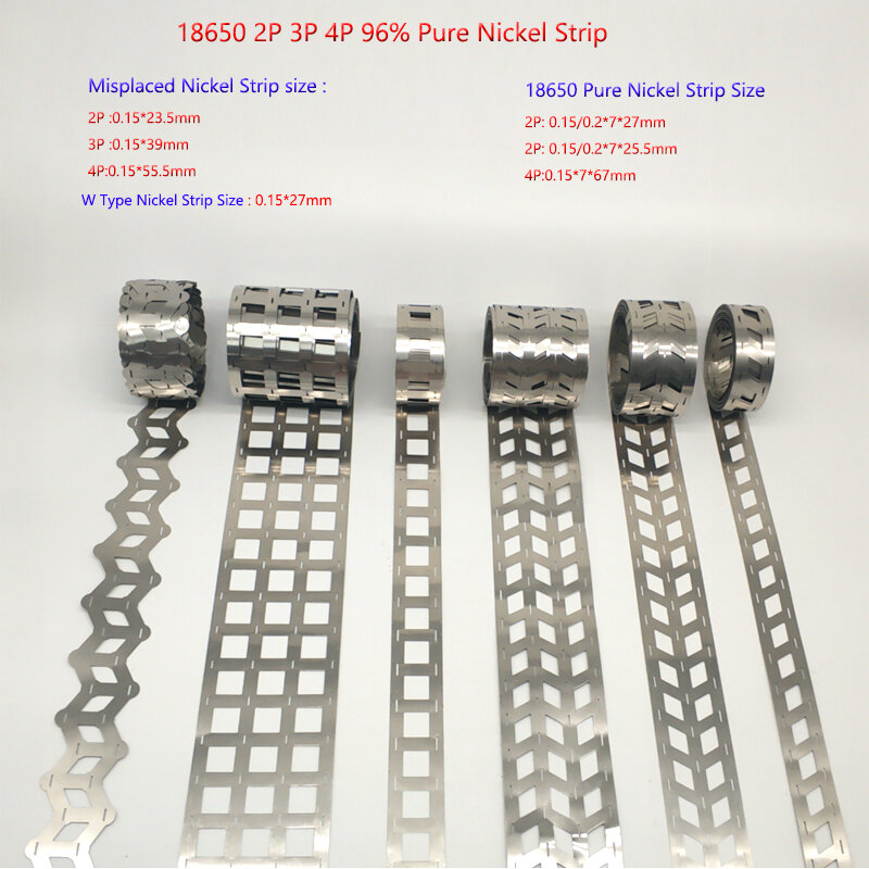 5M 2P 3P Pure Nickel Strip W Type Nickel Sheet Misplaced Nickel Belt Spot Welder Machine For Welding 18650 Lithium Battery Solde
