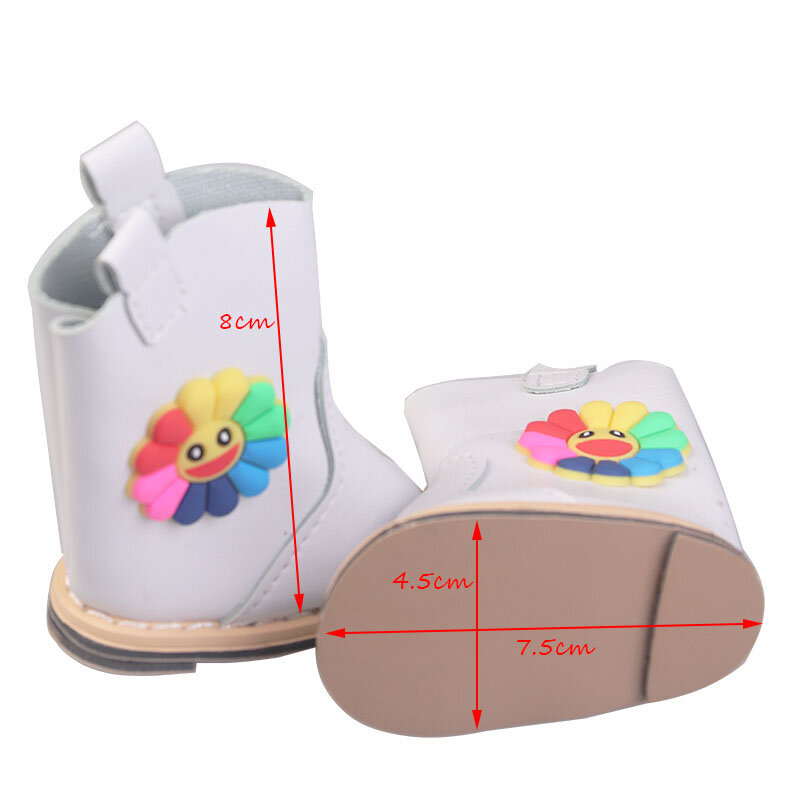 Doll Shoes 7cm Animal Rebron Doll Boots With Wing Rainbow Shoes Fit 43cm Baby New Bron Doll For 18 Inch American Doll 1/3 BJD
