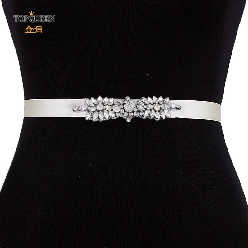 TOPQUEEN Mix Style Bridal Belt Rhinestone Bling for Women Luxury Beaded Wedding Flower Bridesmaids Party Dresses Gown Decoration