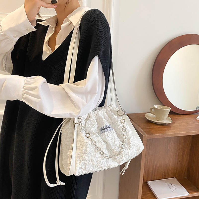 Дизайнерская дамская сумочка в стиле ретро, маленький ранец на плечо, Вместительная дорожная сумка для покупок, однотонные сумки через плеч...