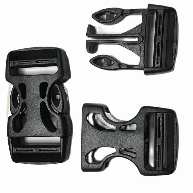 AINOMI accessorio per marsupio doppio regolazione fibbie a sgancio laterale clip per fibbia nero per cintura per bagagli 25mm