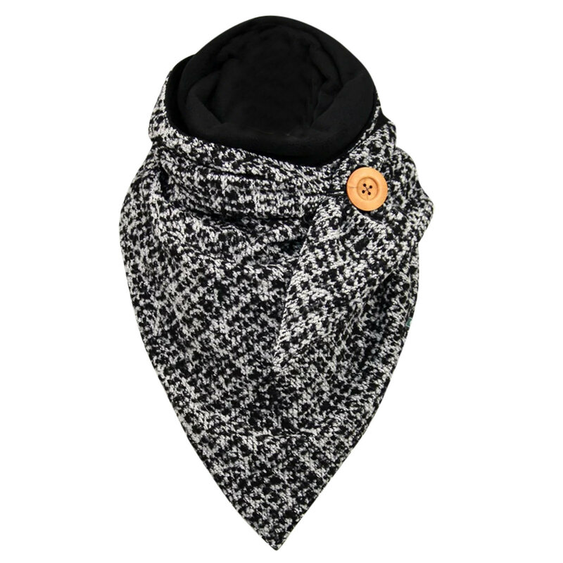 2023 moda inverno das mulheres botão de impressão quente scarfs casual feminino macio envoltório cachecóis outono senhoras xales babador foulard femme