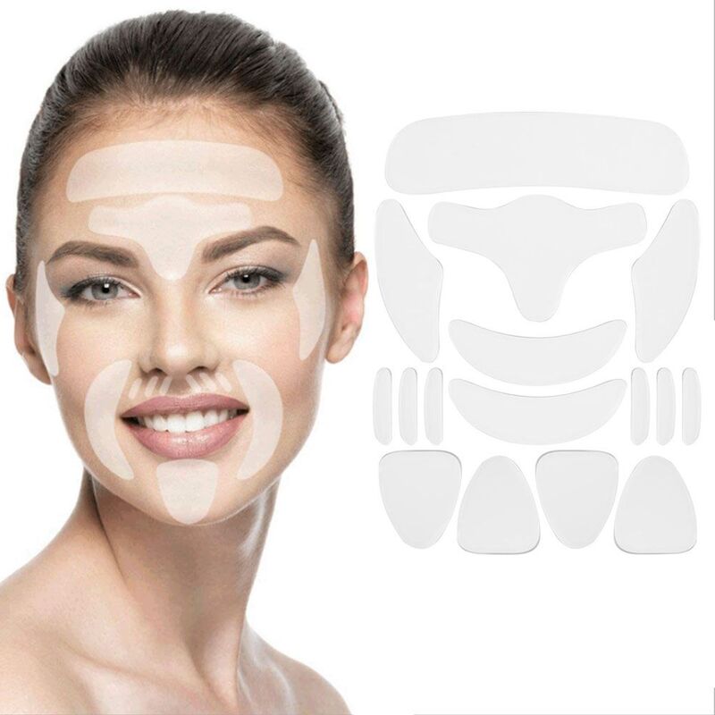 Adesivo per la rimozione delle rughe in Silicone riutilizzabile per le donne Face fronte Neck Eye Sticker Pad antirughe Aging Skin Lifting Care Patch